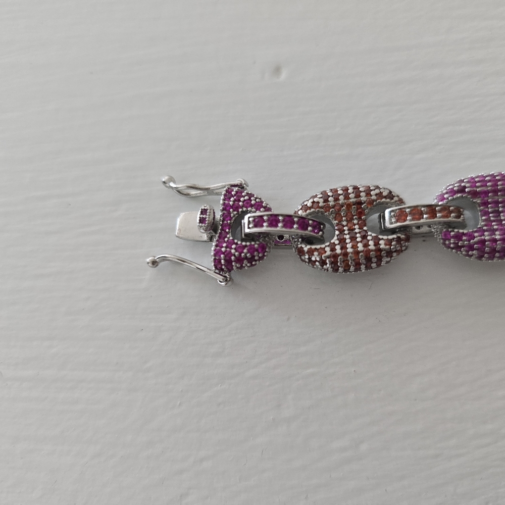 Inspired Gucci Puff Multicolor Link Bracelet - Picture 4 of 6
